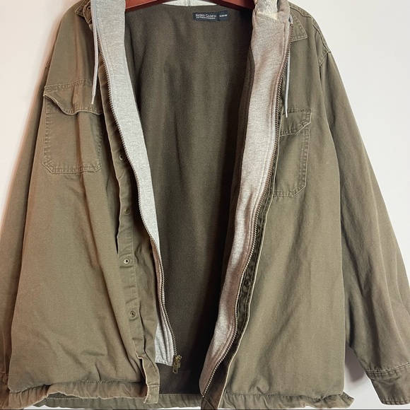 Faded Glory Mens Coat With Hoodie Size XLarge Hunter Green - Picture 3 of 12